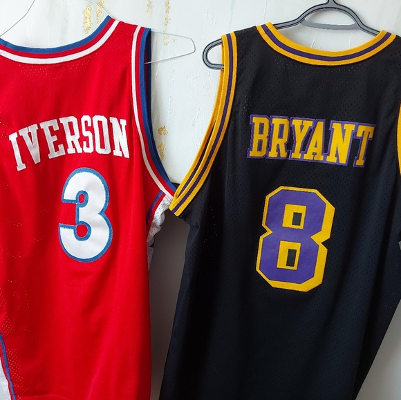 Allen Iverson and Kobe Bryant jerseys - Picture 1 of 1